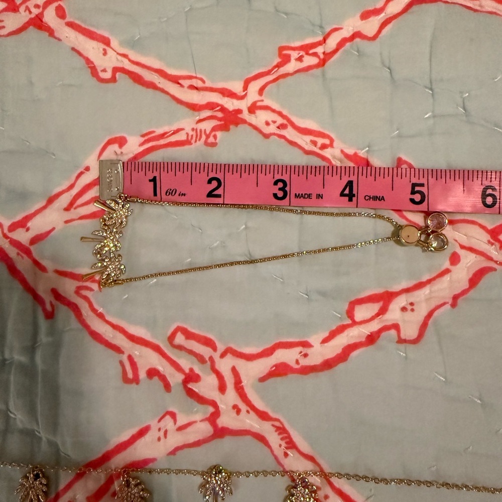 Lilly Pulitzer Sparkling Palm Trees Necklace & Bracelet Set EUC - Picture 8 of 14